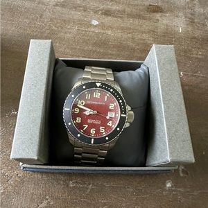 Spinnaker hunley magma red automatic watch